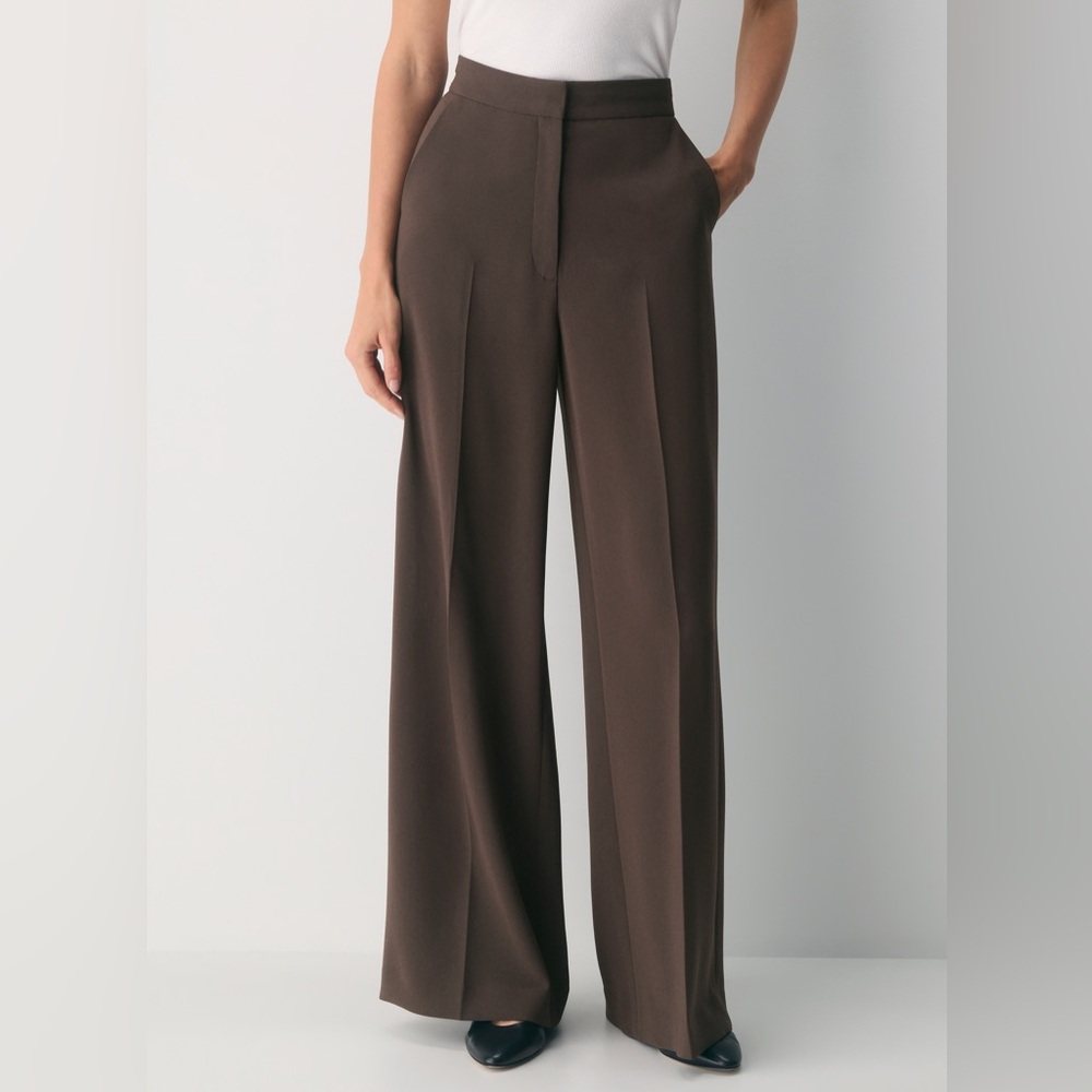 Aritzia Leeway Pant - Sway Crepe in Rich Mocha Brown